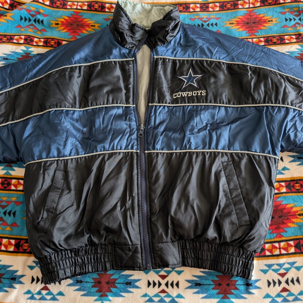 XL vintage 90s Dallas cowboys REVERSIBLE Pro Player puffer jacket